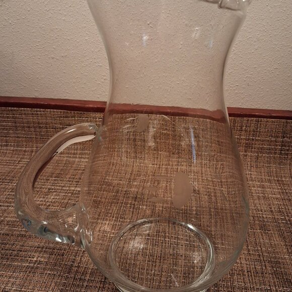 Princess House Heritage Crystal Pitcher 10 in tall, 4 1/2  inches width Etched - Picture 6 of 11